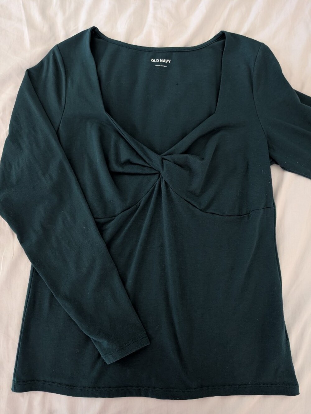 Old Navy Dark Teal Twist-Front Top